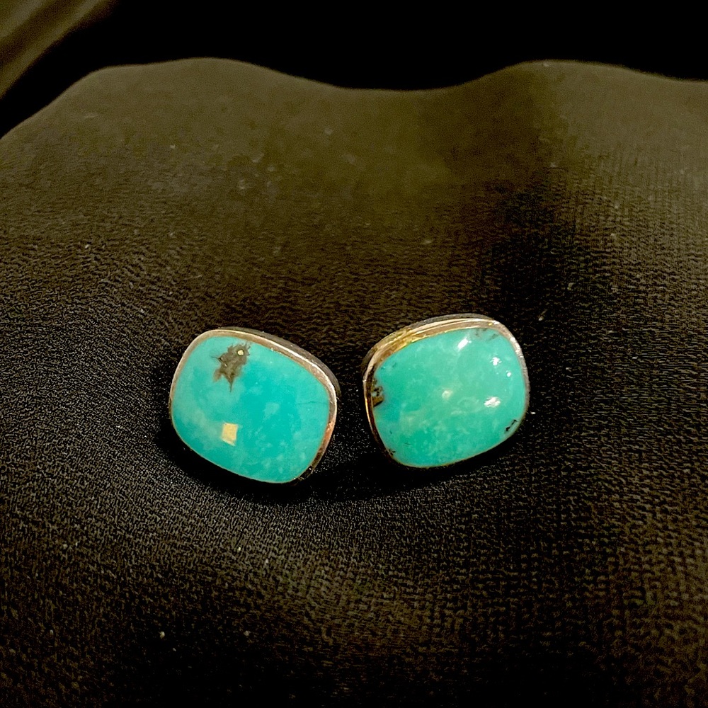 Sterling silver and turquoise post earrings